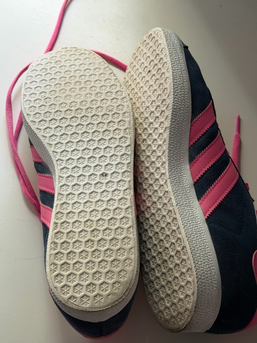 adidas Gazelle Navy and Pink Suede Women's Sneakers - Picture 3 of 7